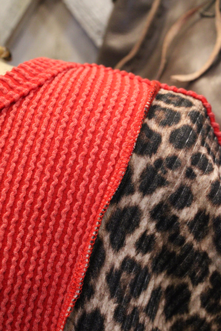 Fiercely Ribbed Red Casual