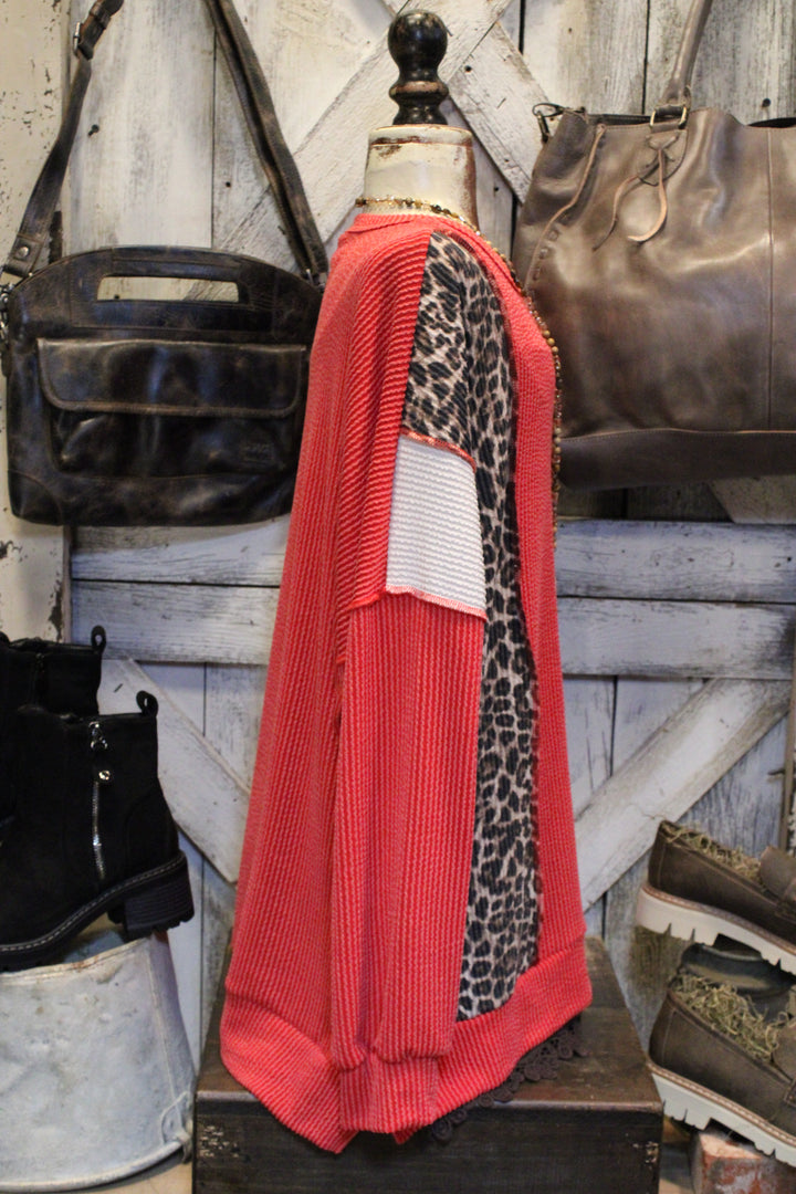 Fiercely Ribbed Red Casual