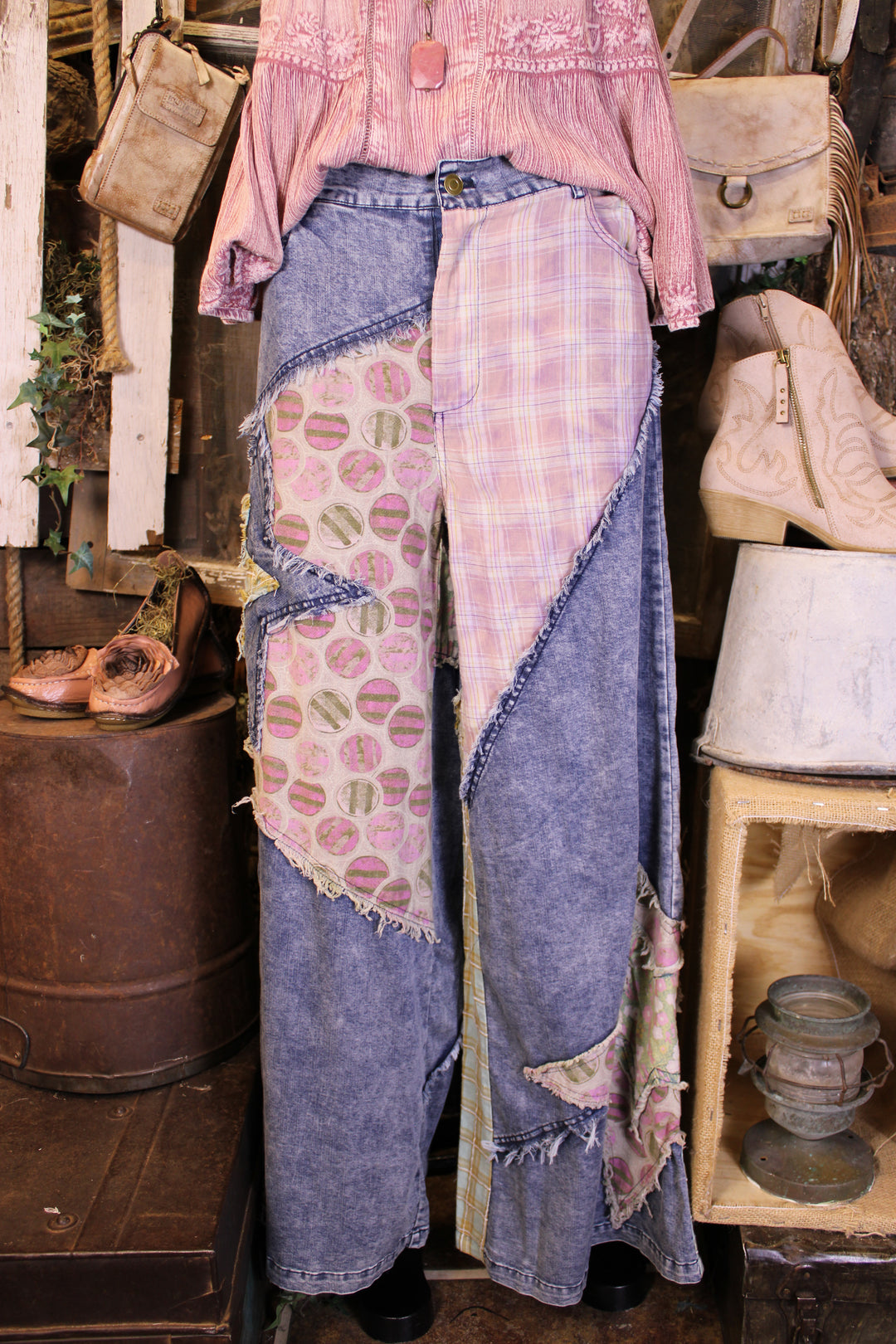 Mixed Melody Denim Pants