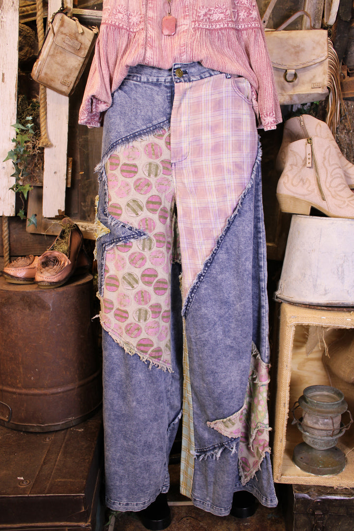 Mixed Melody Denim Pants