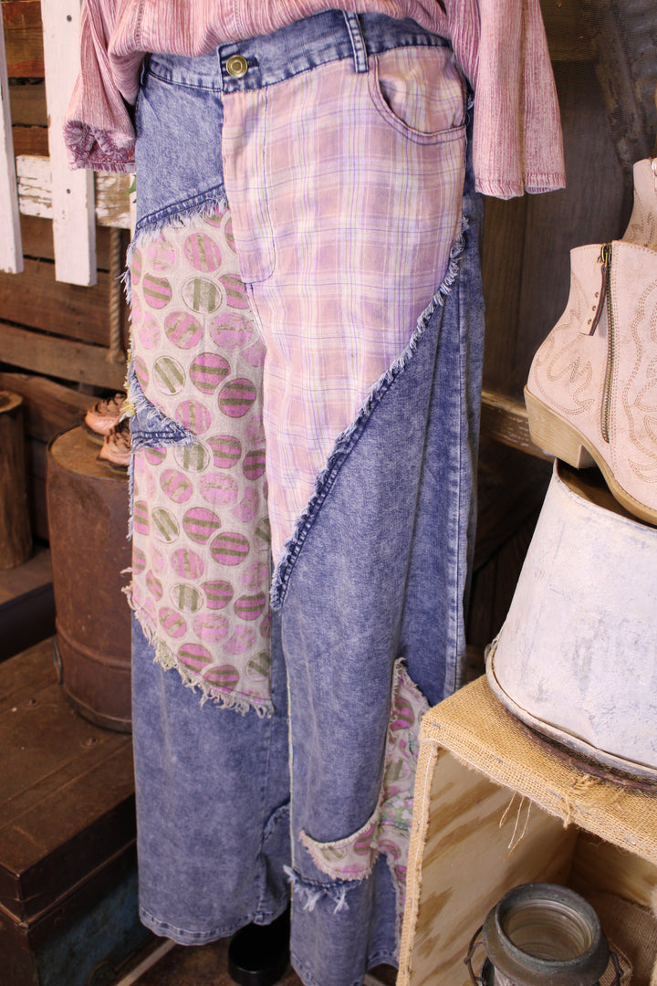 Mixed Melody Denim Pants