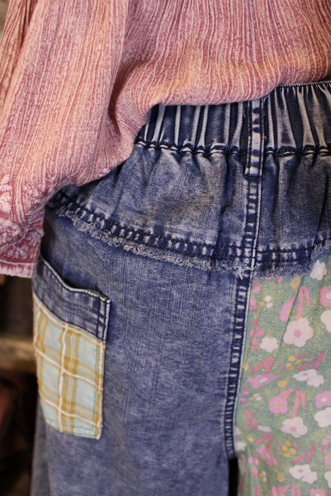 Mixed Melody Denim Pants
