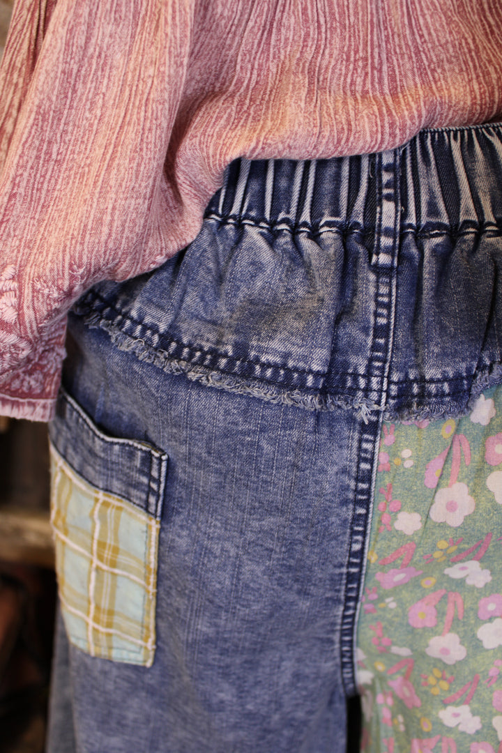 Mixed Melody Denim Pants