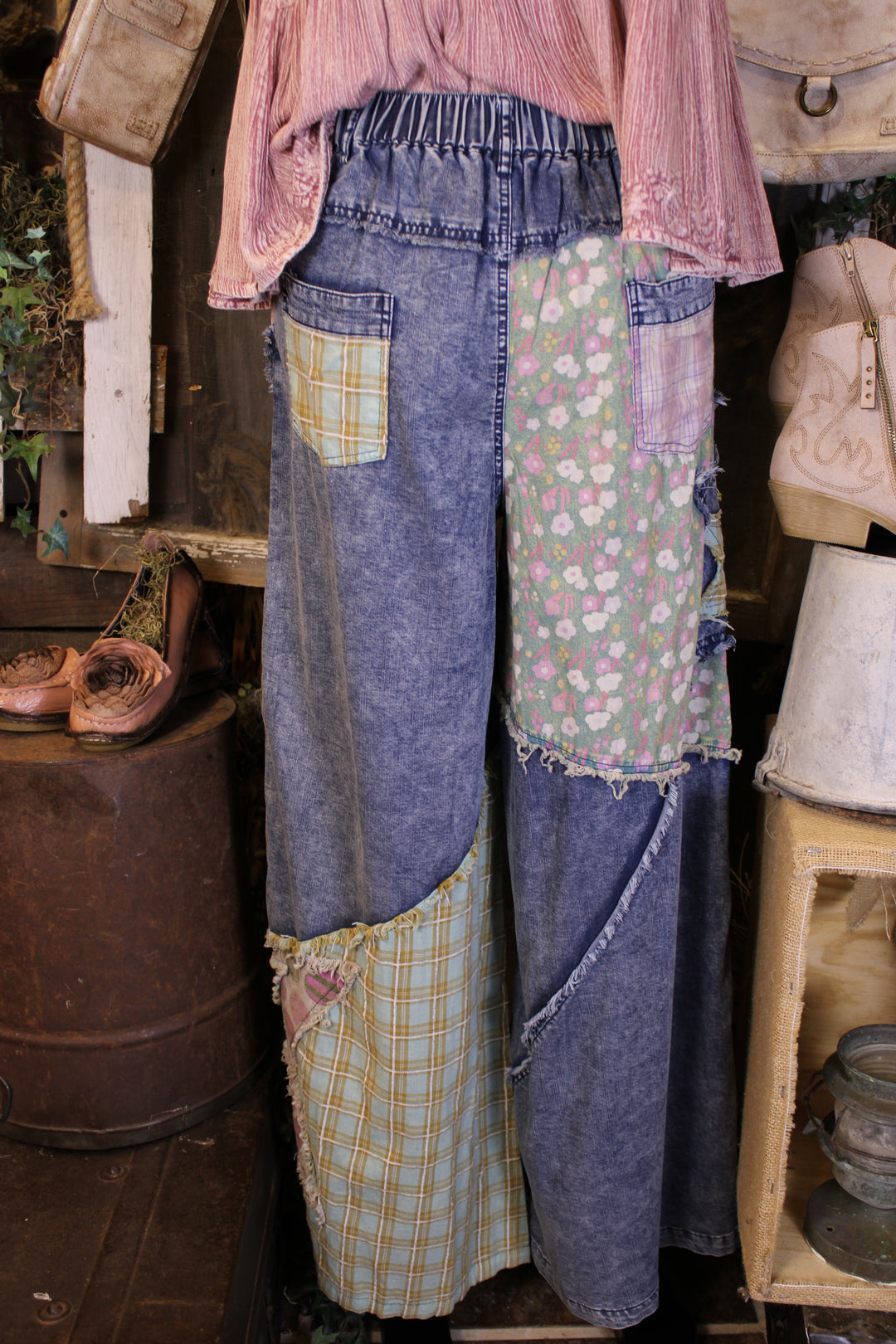 Mixed Melody Denim Pants