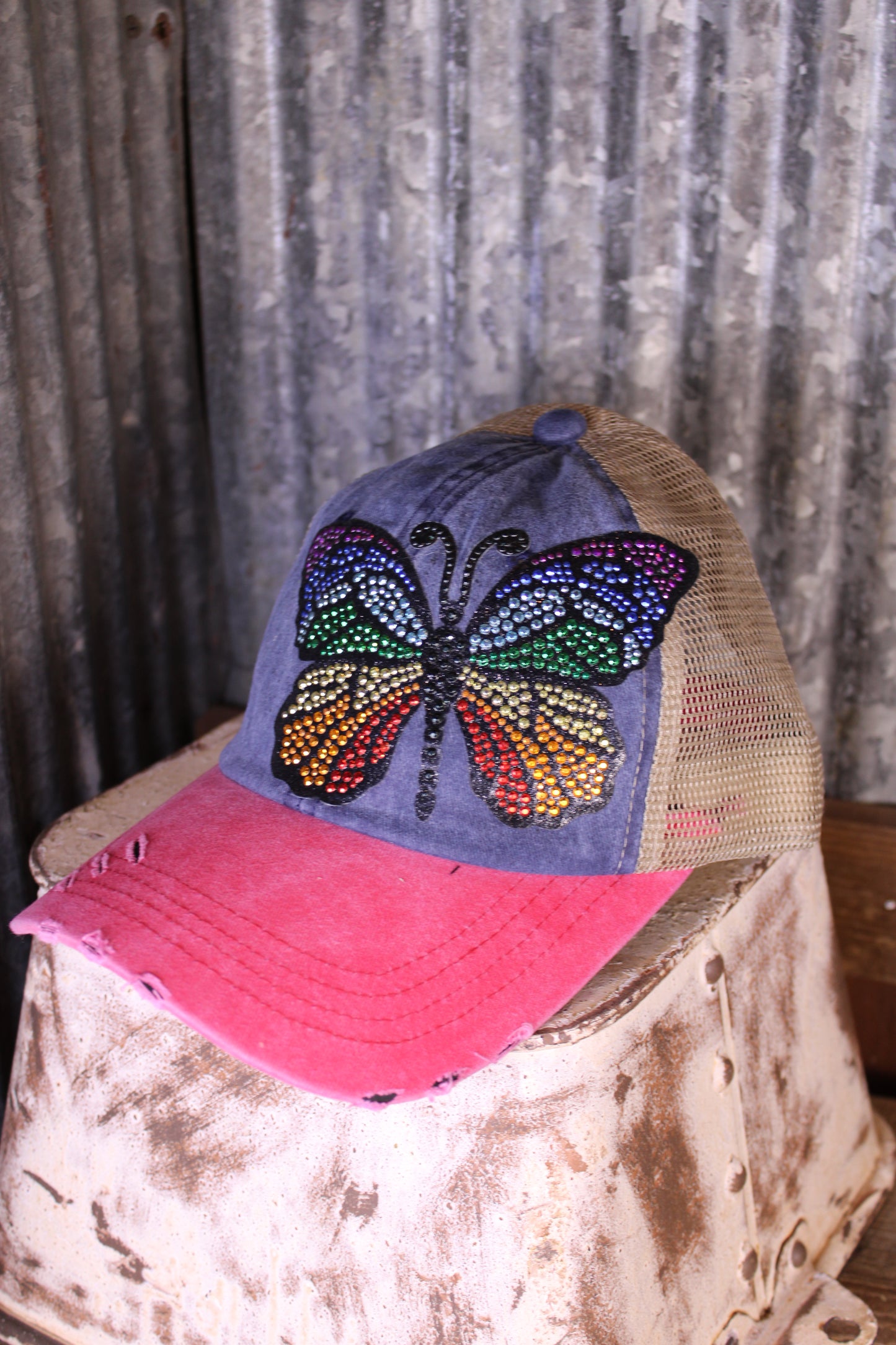 Sparkle Sky Butterfly Baseball Cap