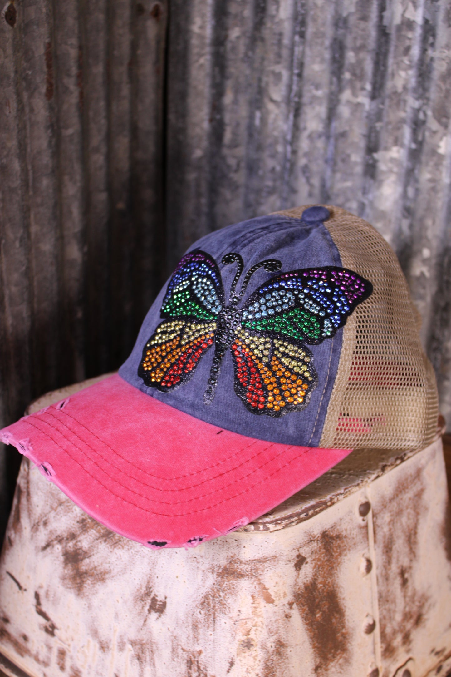 Sparkle Sky Butterfly Baseball Cap