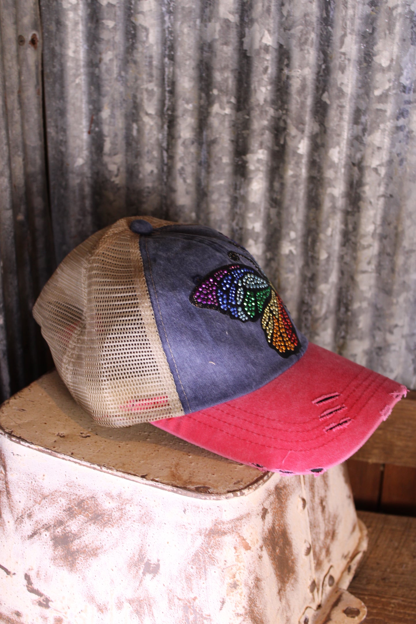 Sparkle Sky Butterfly Baseball Cap