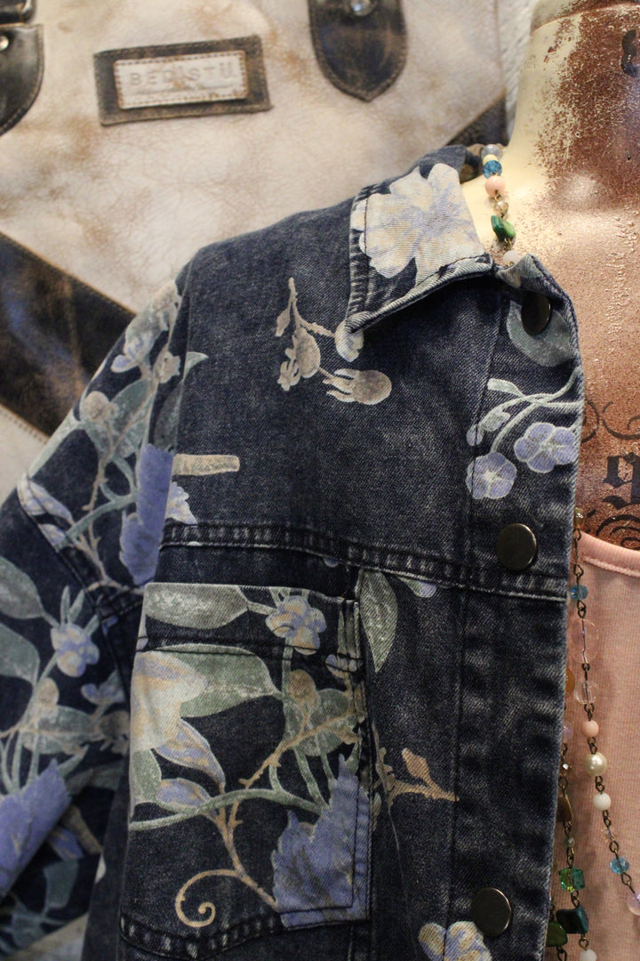 Blossom Blooms Denim Shacket