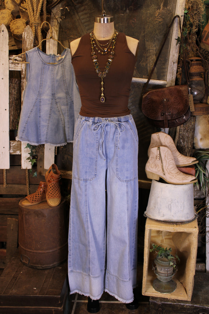 Skyline Denim Wide Leg Pants