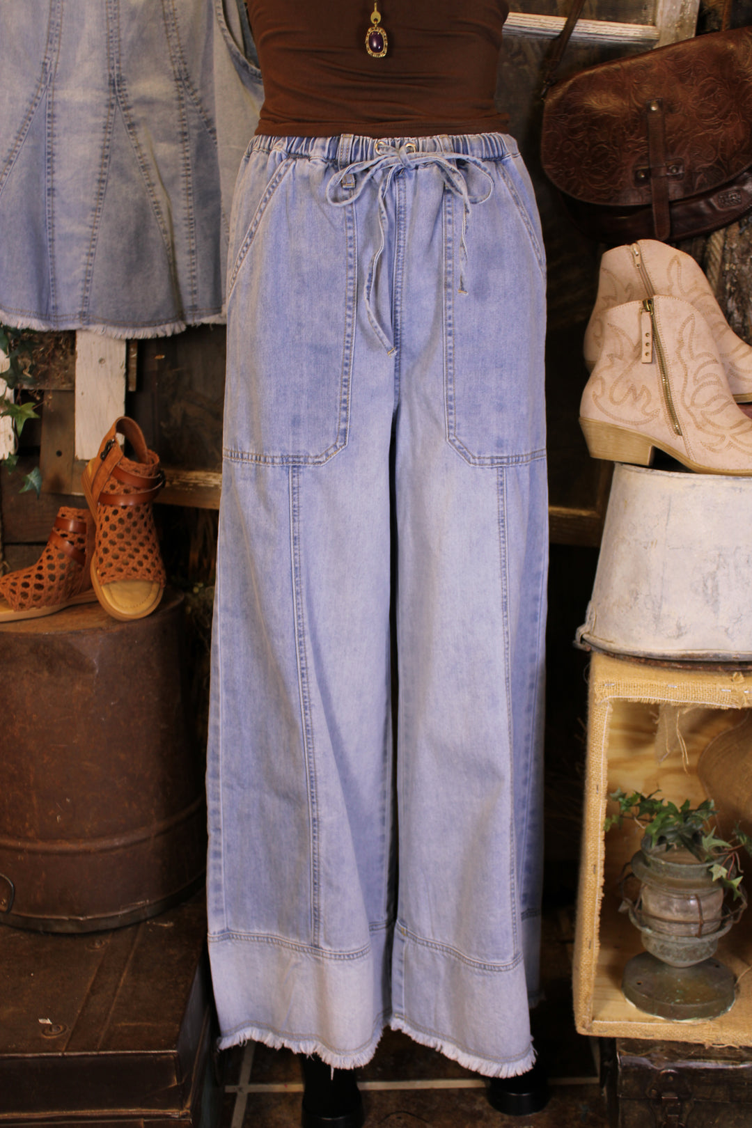 Skyline Denim Wide Leg Pants