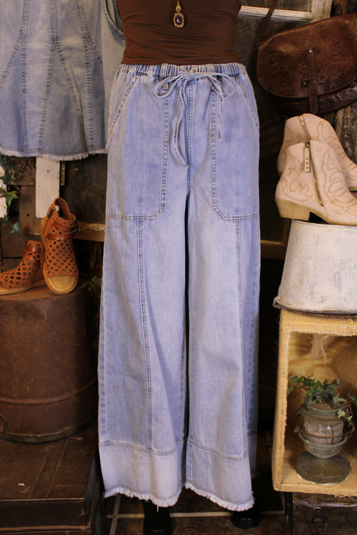 Skyline Denim Wide Leg Pants