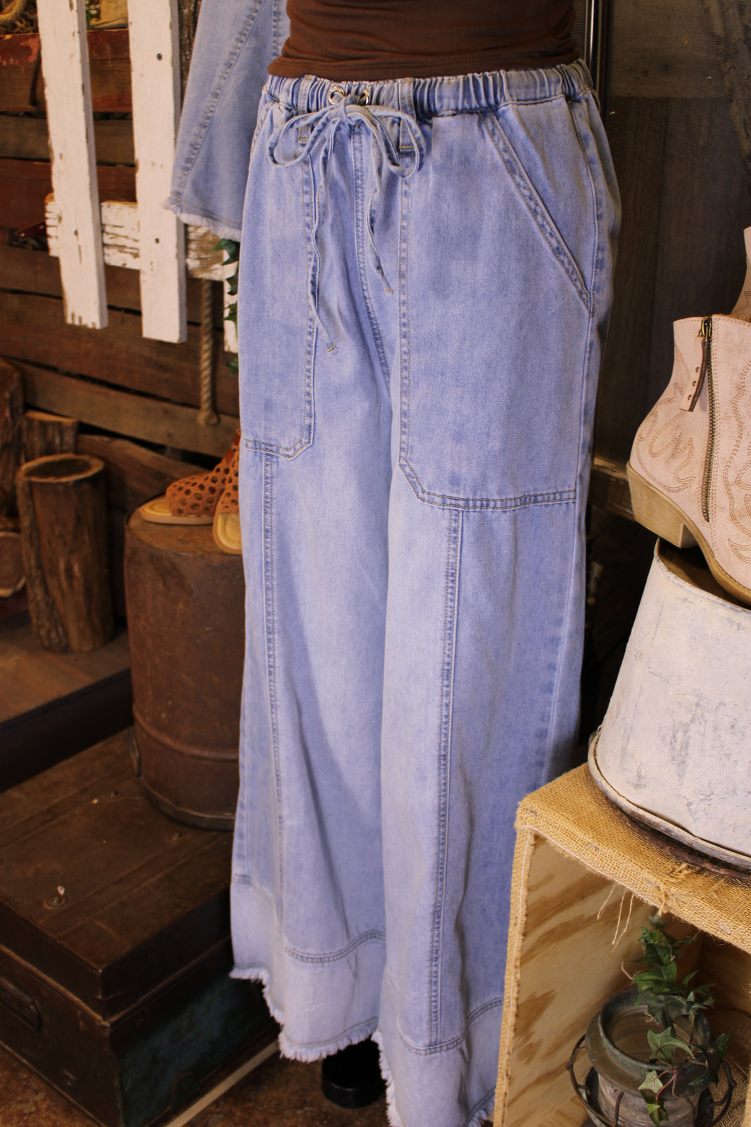 Skyline Denim Wide Leg Pants