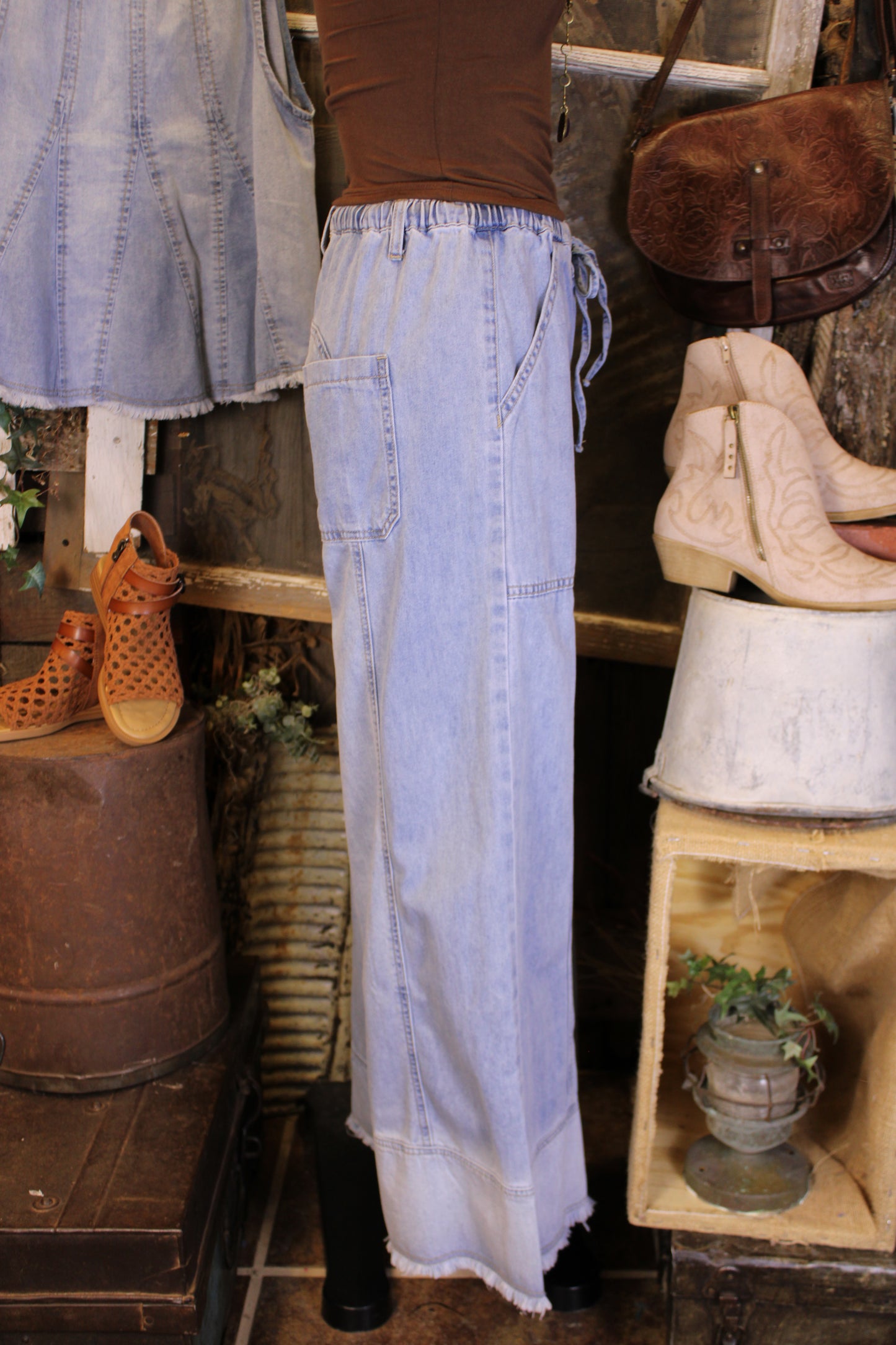 Skyline Denim Wide Leg Pants