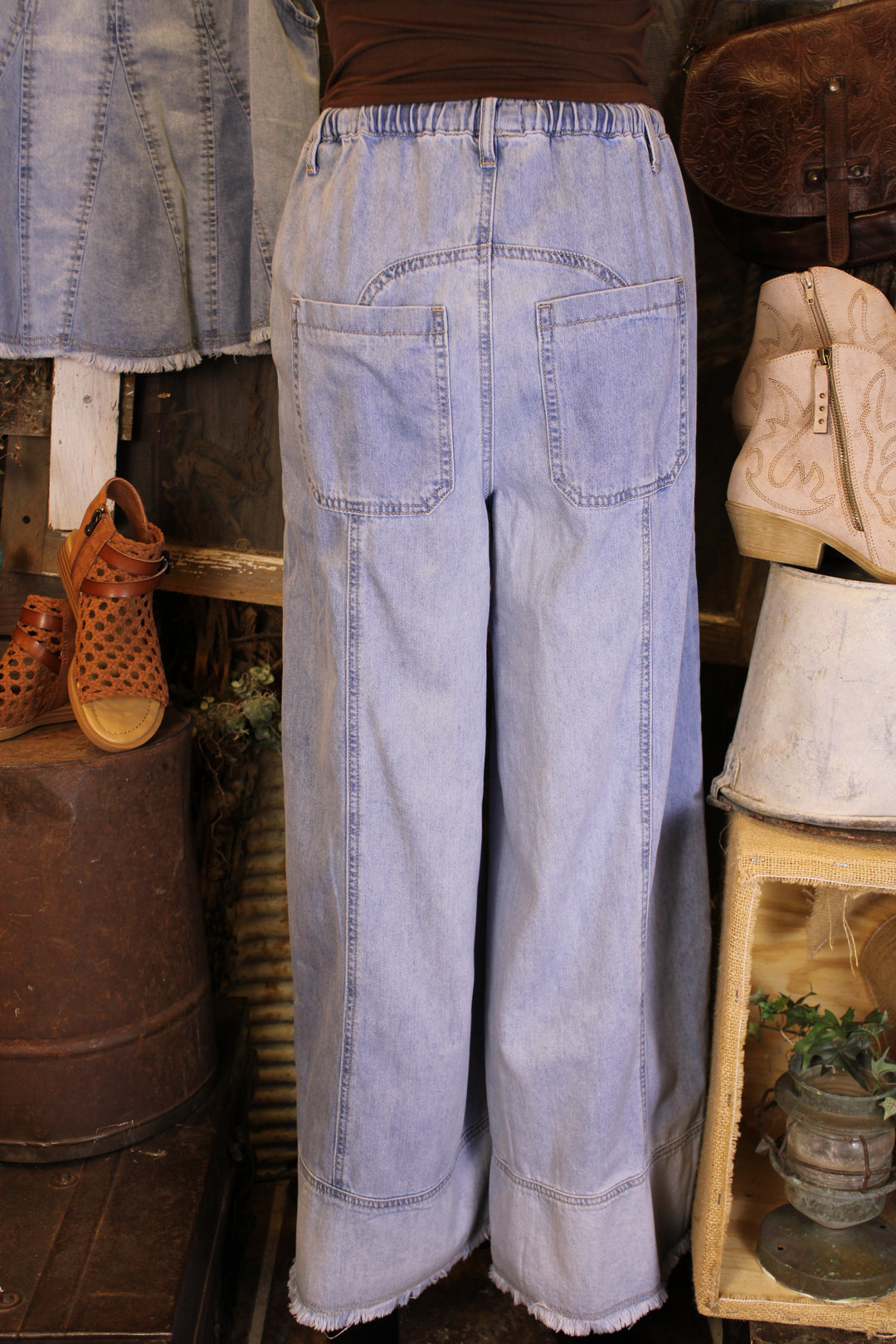 Skyline Denim Wide Leg Pants
