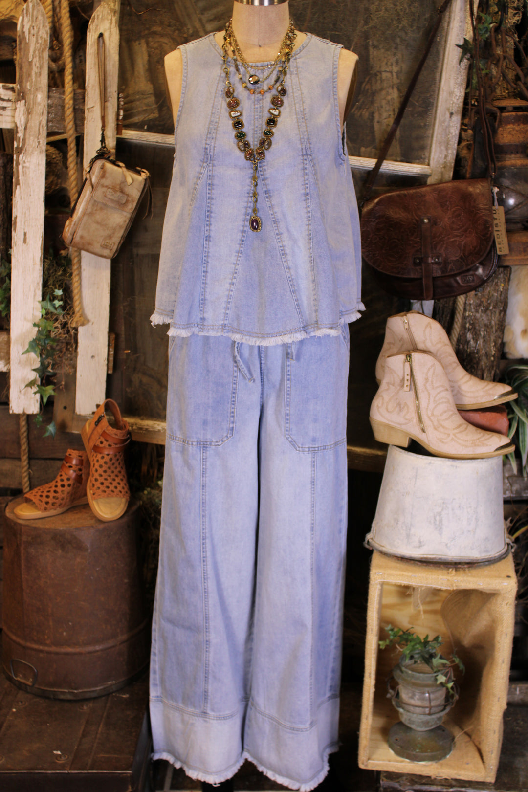 Skyline Denim Wide Leg Pants