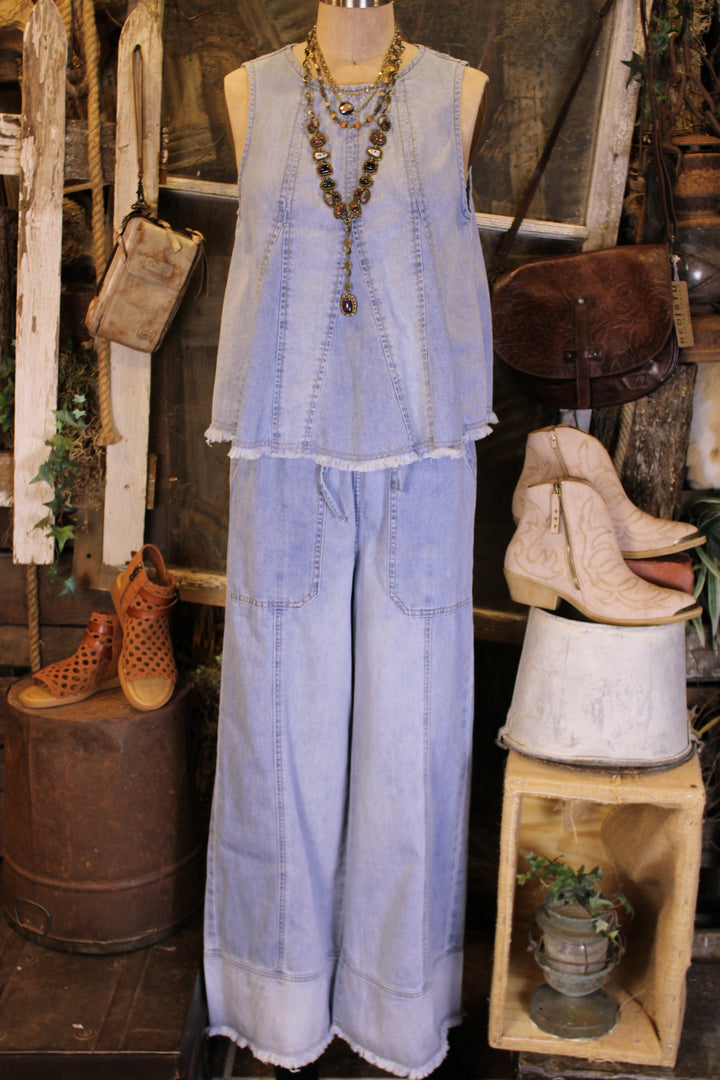 Skyline Denim Wide Leg Pants