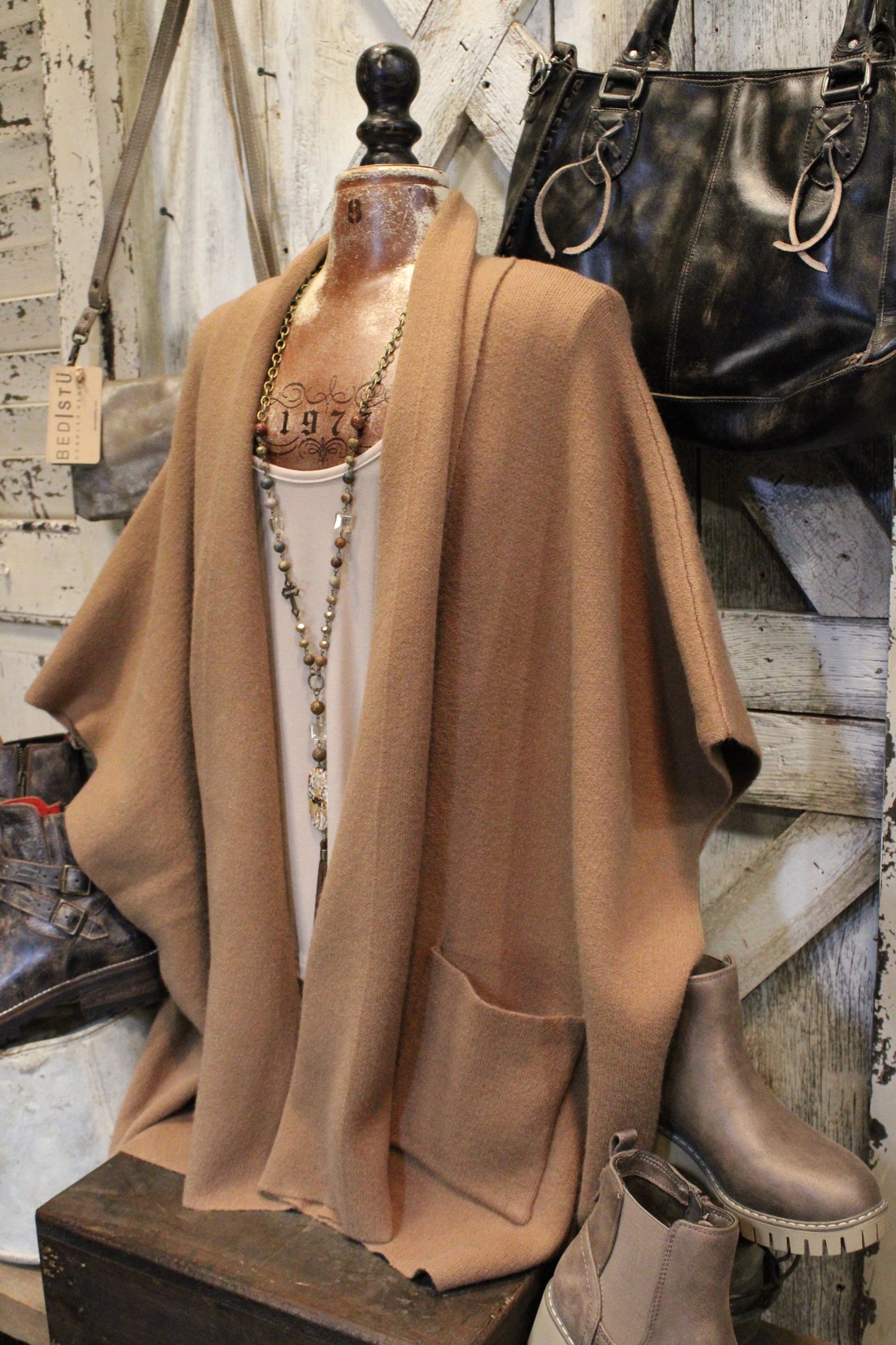 Mocha Sleeveless Cardigan