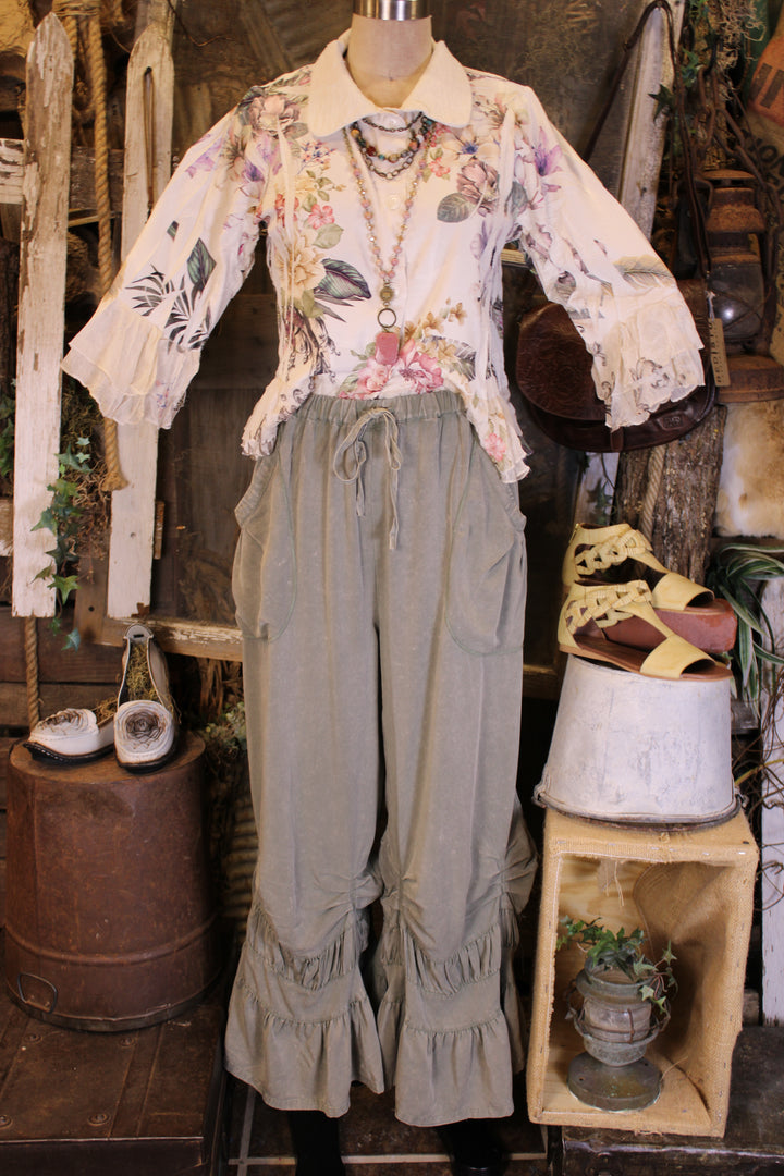 Deep Sea Ruffle Pants