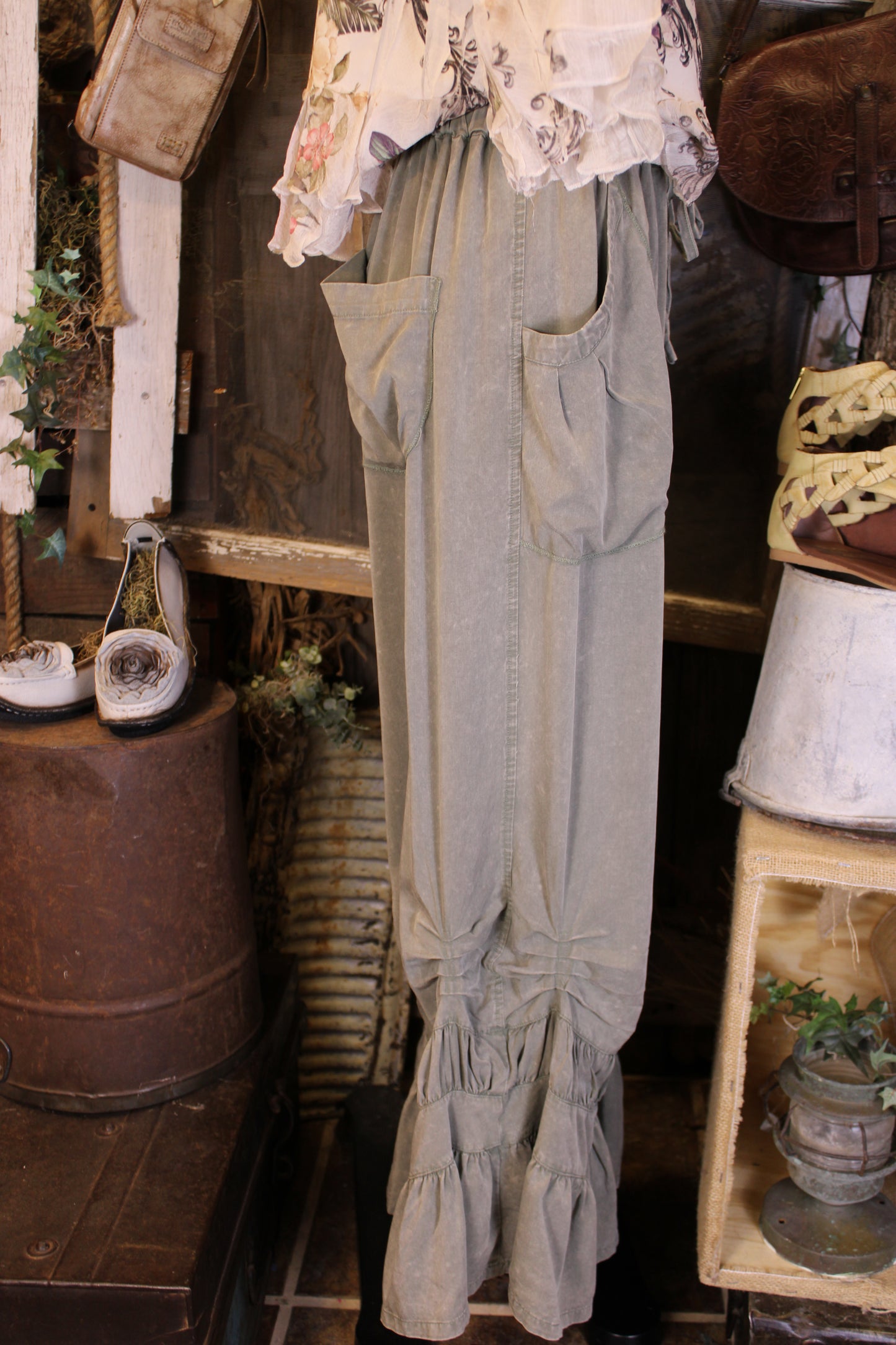 Deep Sea Ruffle Pants