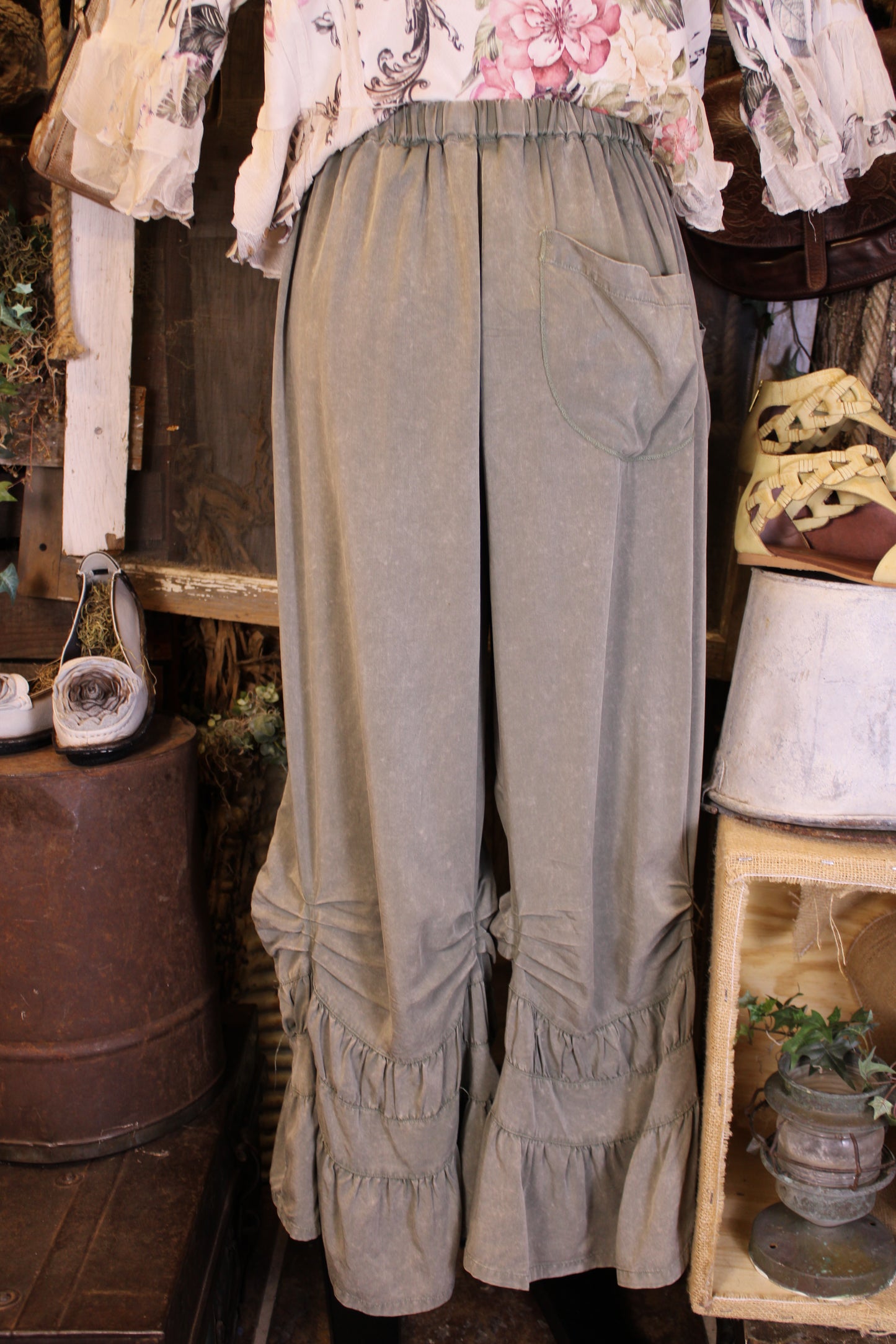 Deep Sea Ruffle Pants