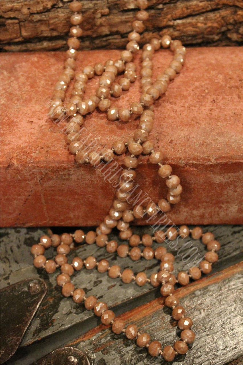 Crystal Beaded Long Necklace, Farm Girls Fancy Frills
