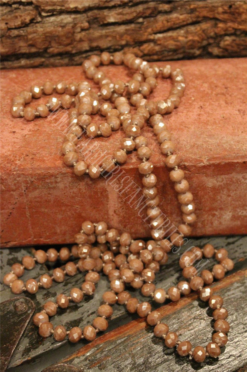 Crystal Beaded Long Necklace, Farm Girls Fancy Frills