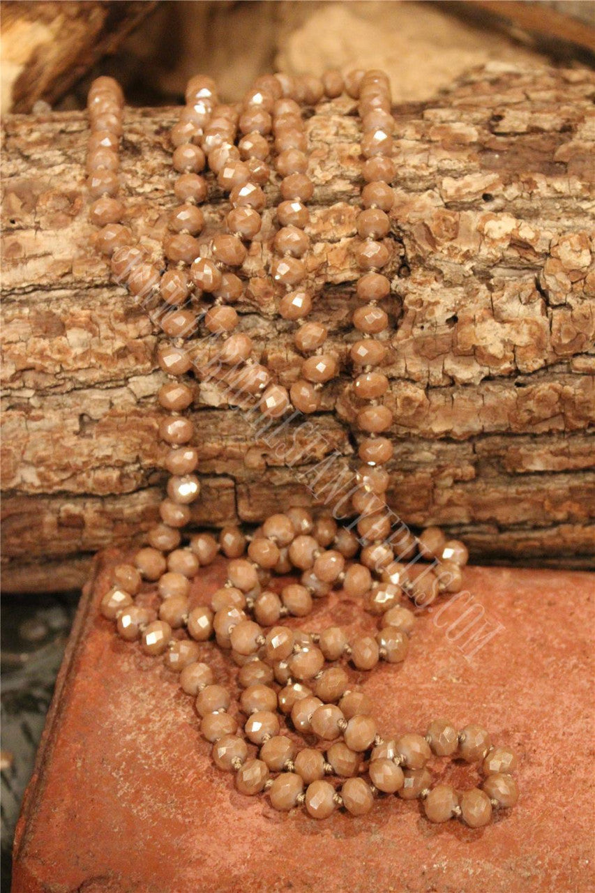 Crystal Beaded Long Necklace, Farm Girls Fancy Frills