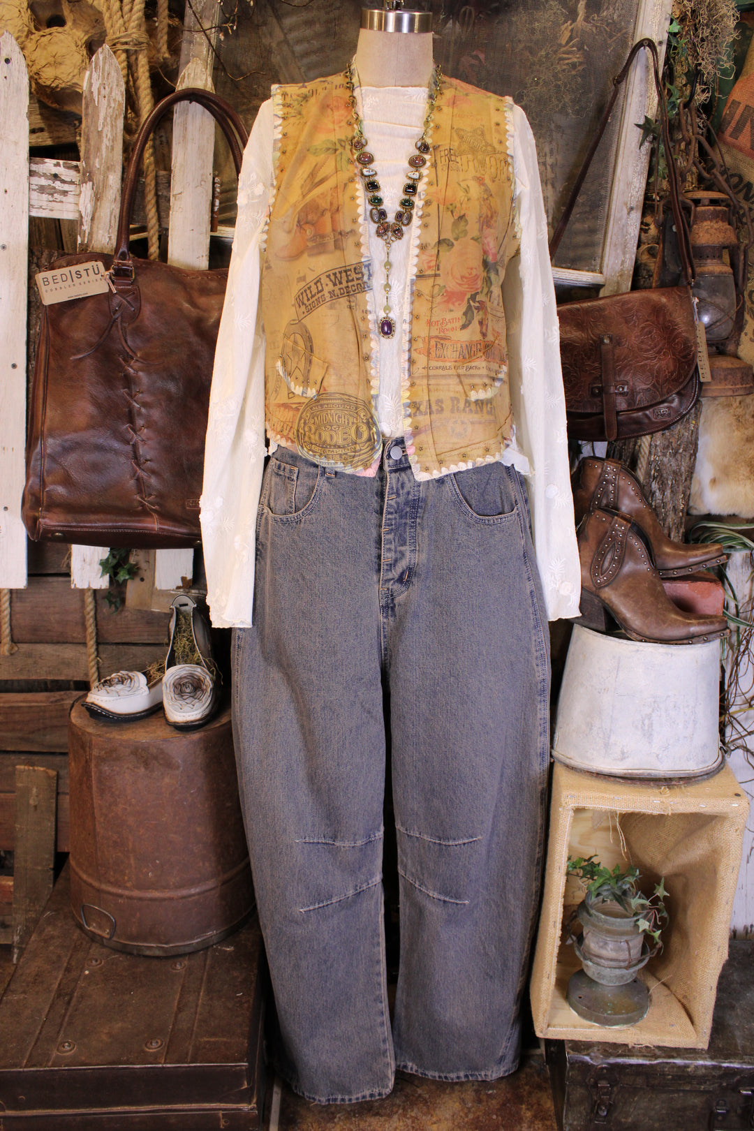Rustic Denim Jeans