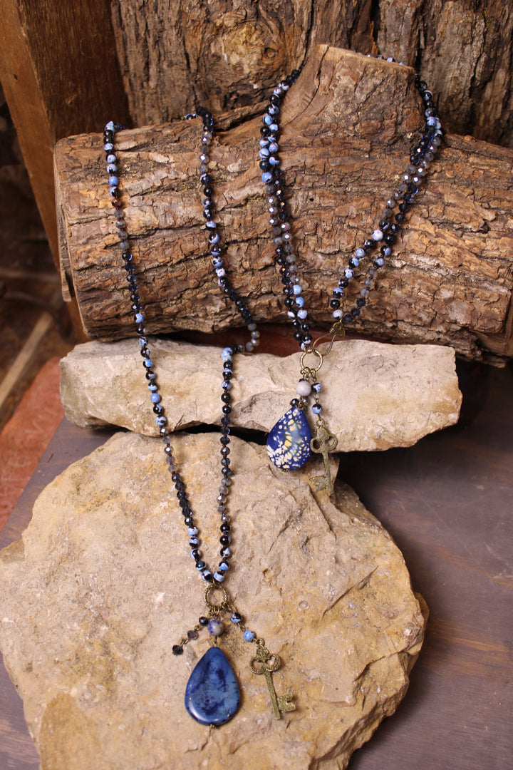 Suki Blue Fire Agate Necklace