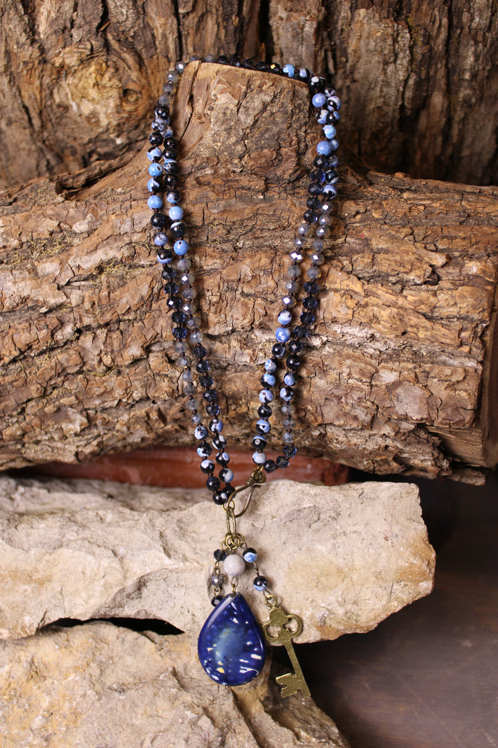 Suki Blue Fire Agate Necklace