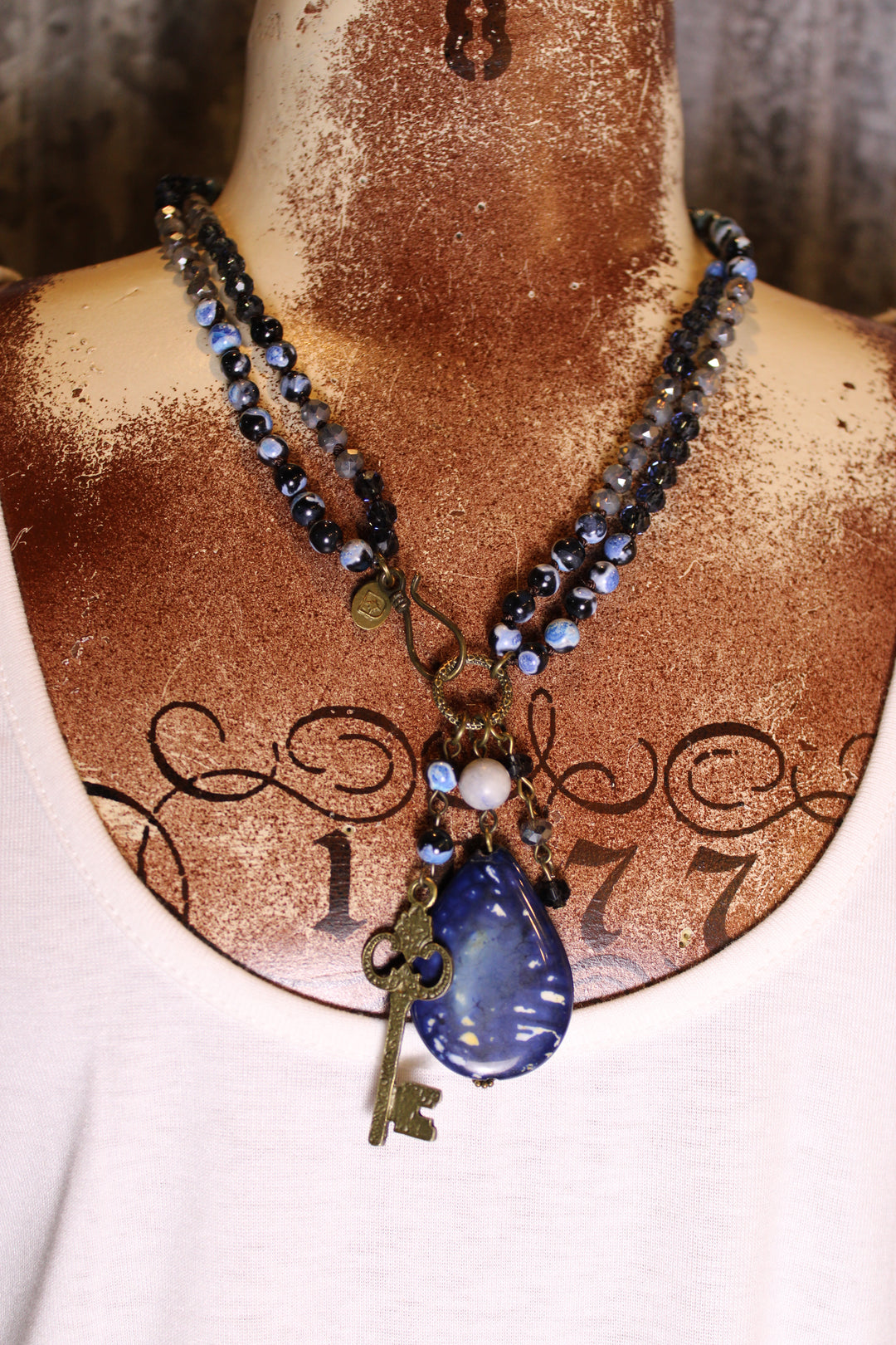 Suki Blue Fire Agate Necklace