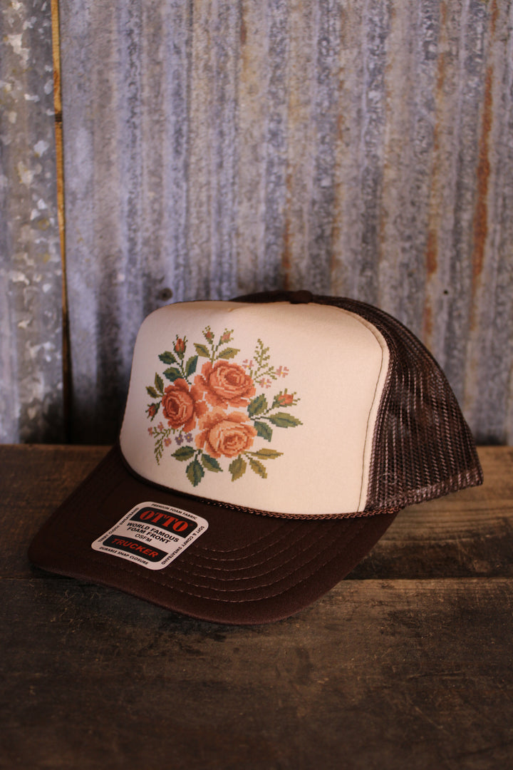 Fancy Floral Trucker Hat