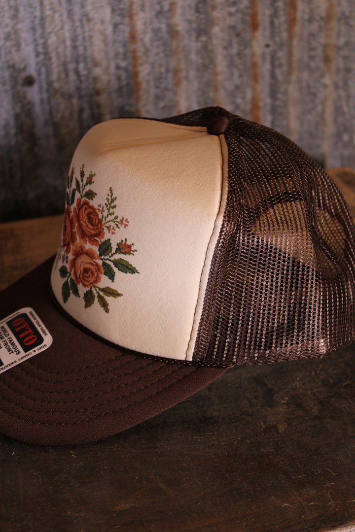 Fancy Floral Trucker Hat