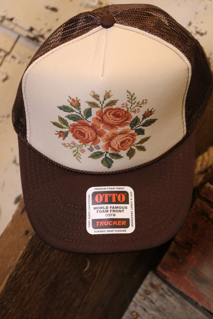 Fancy Floral Trucker Hat