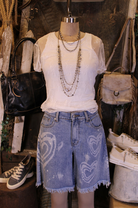 Love Note Denim Shorts