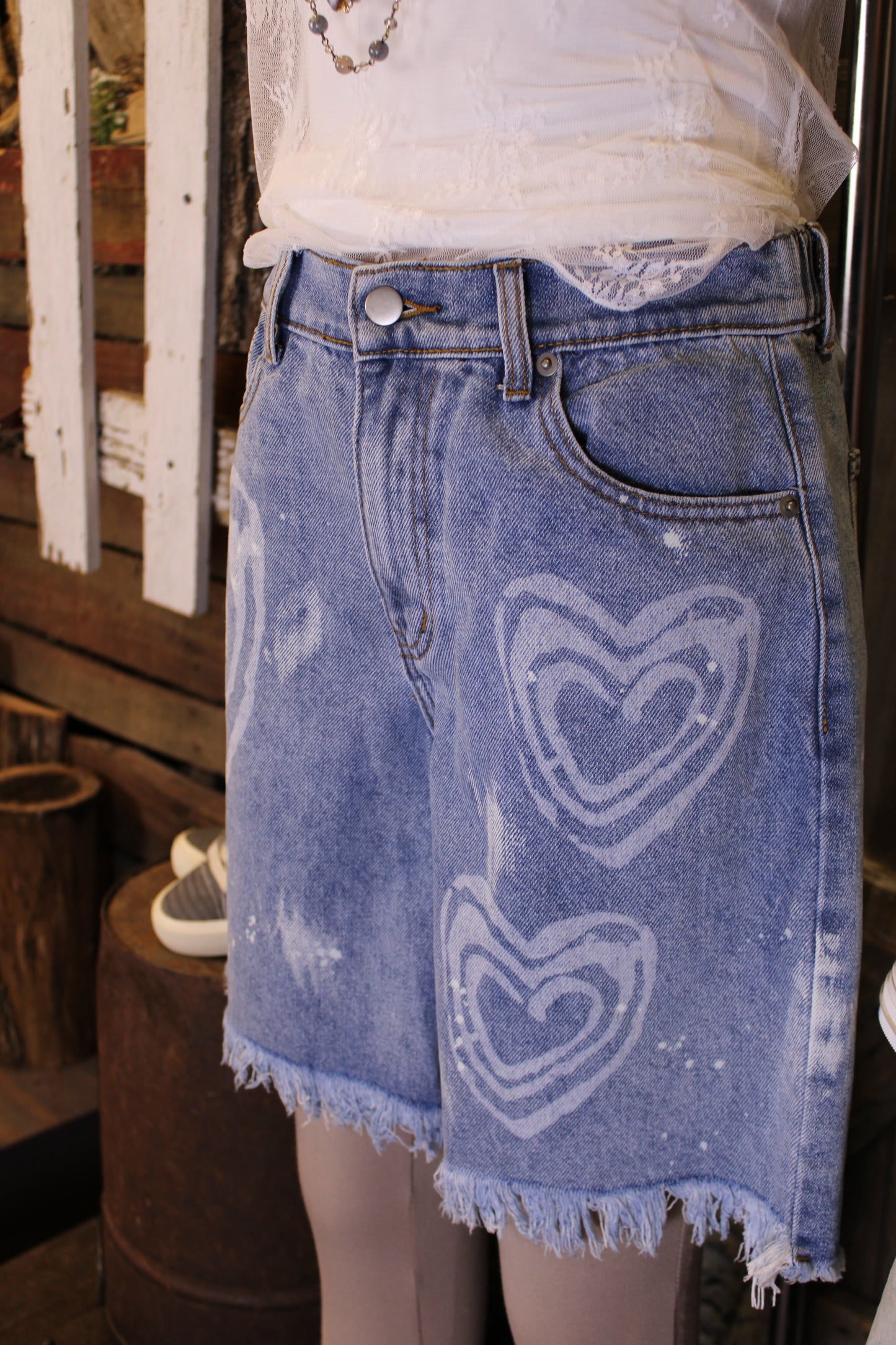 Love Note Denim Shorts