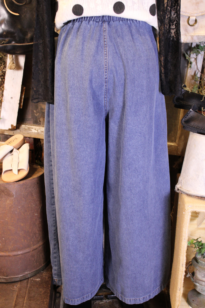 Social Butterfly Wide Leg Denim Pants