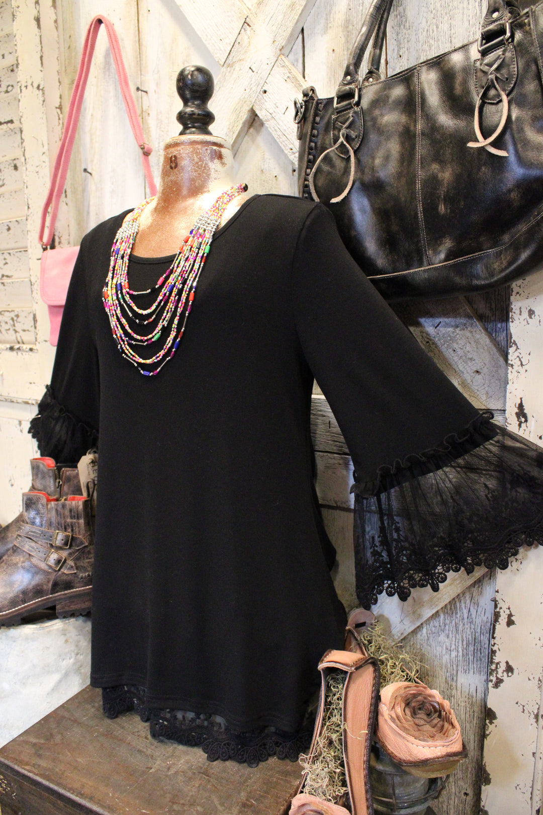 Broom Tail Black Blouse