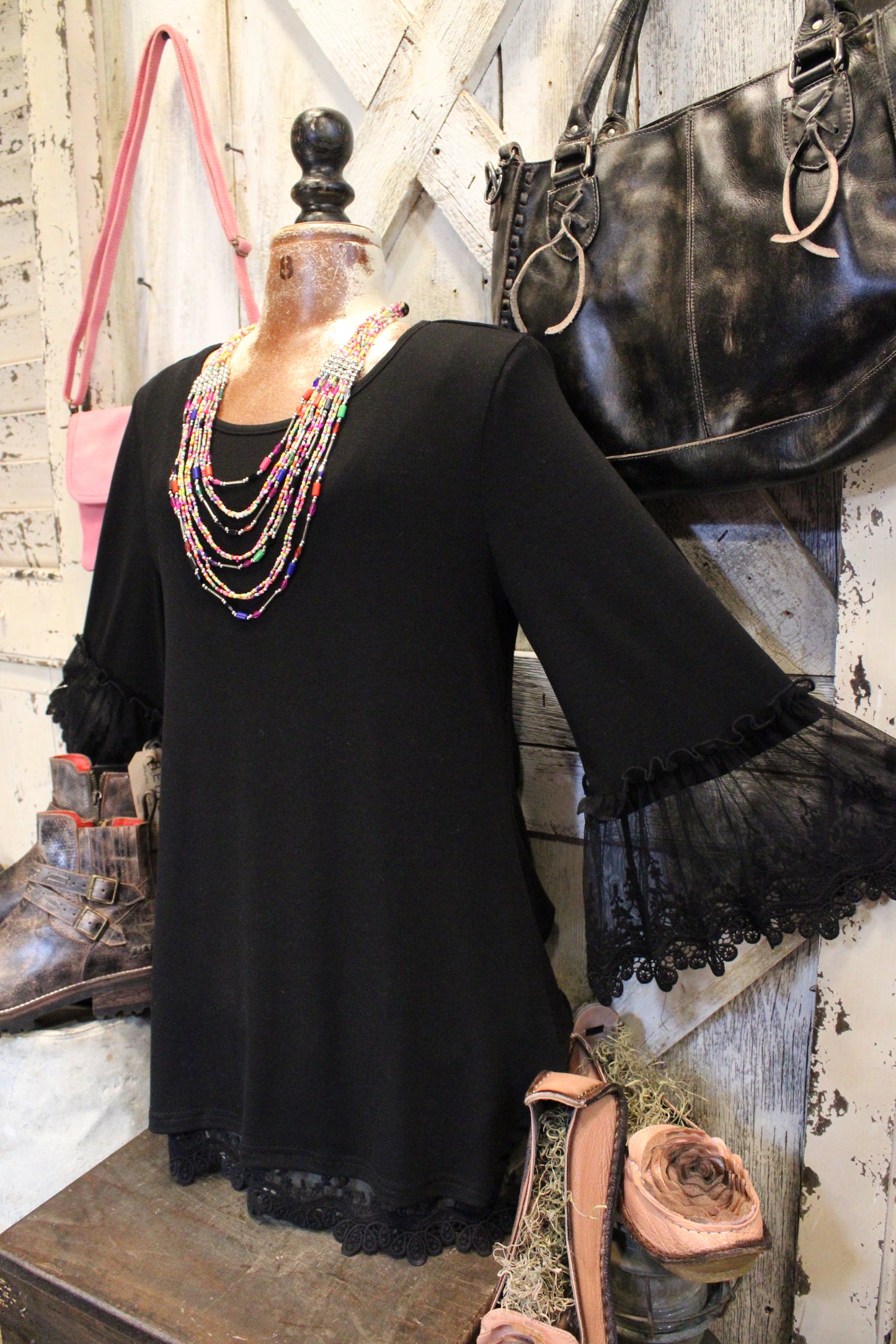 Broom Tail Black Blouse