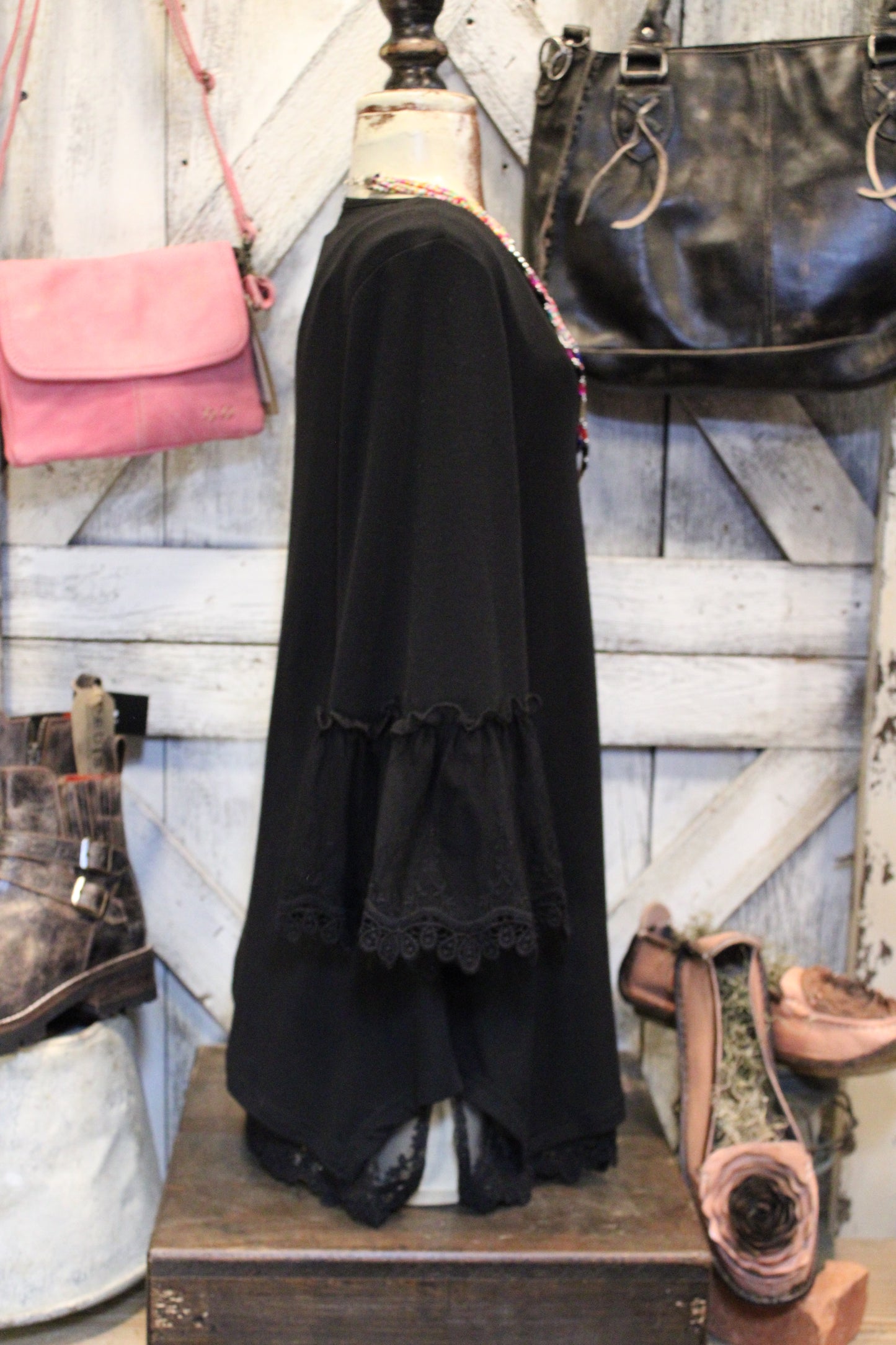 Broom Tail Black Blouse