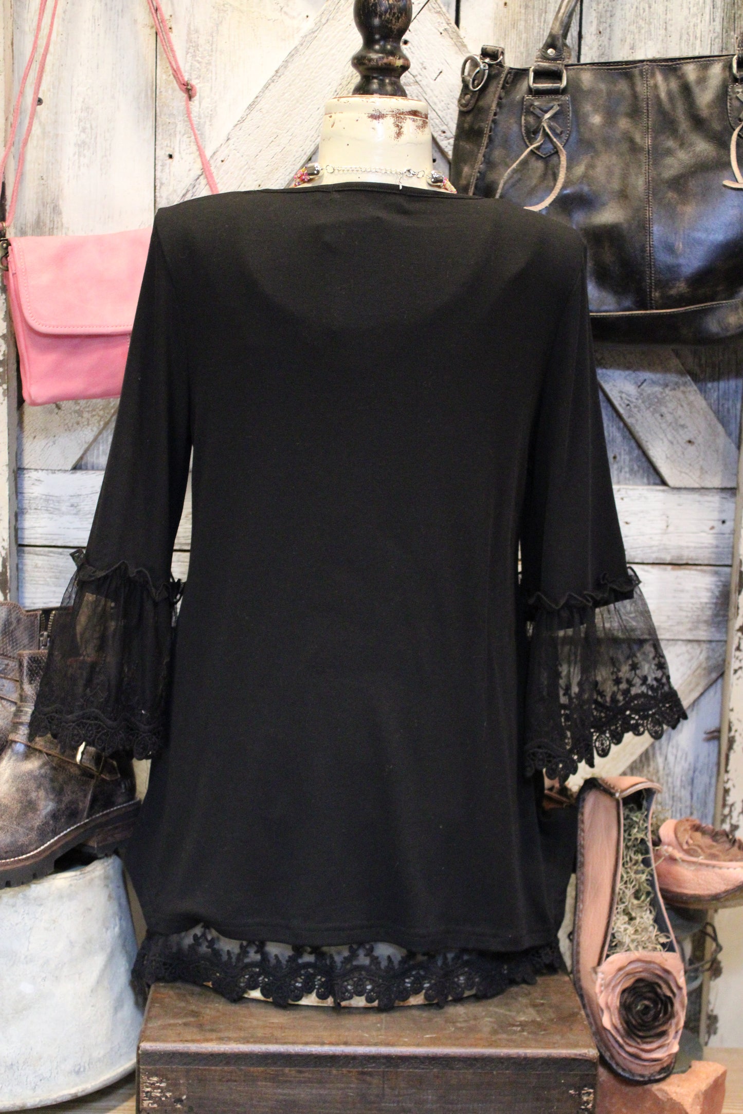 Broom Tail Black Blouse