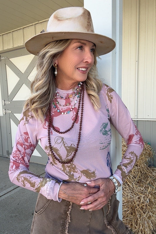 Wild Ride Mesh Blouse