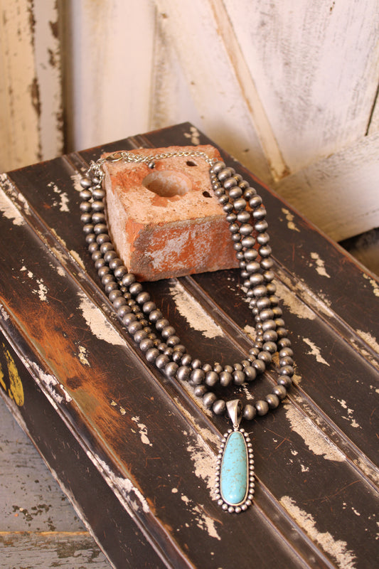 Aqua Anchor Necklace