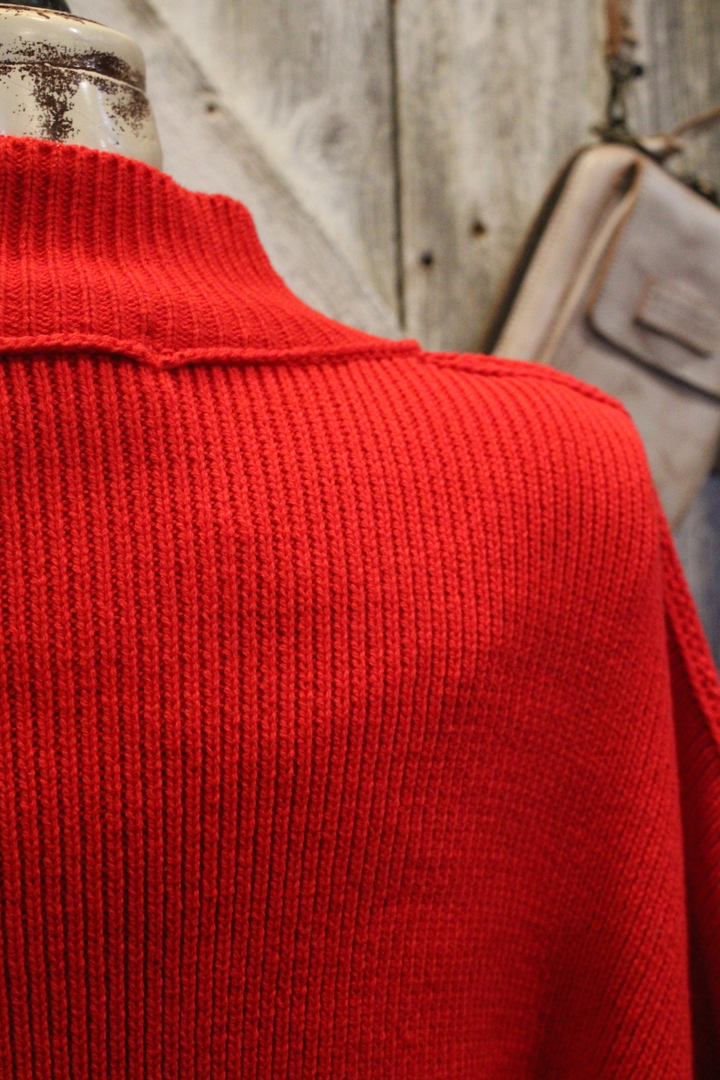 Pop Of Red Sweater
