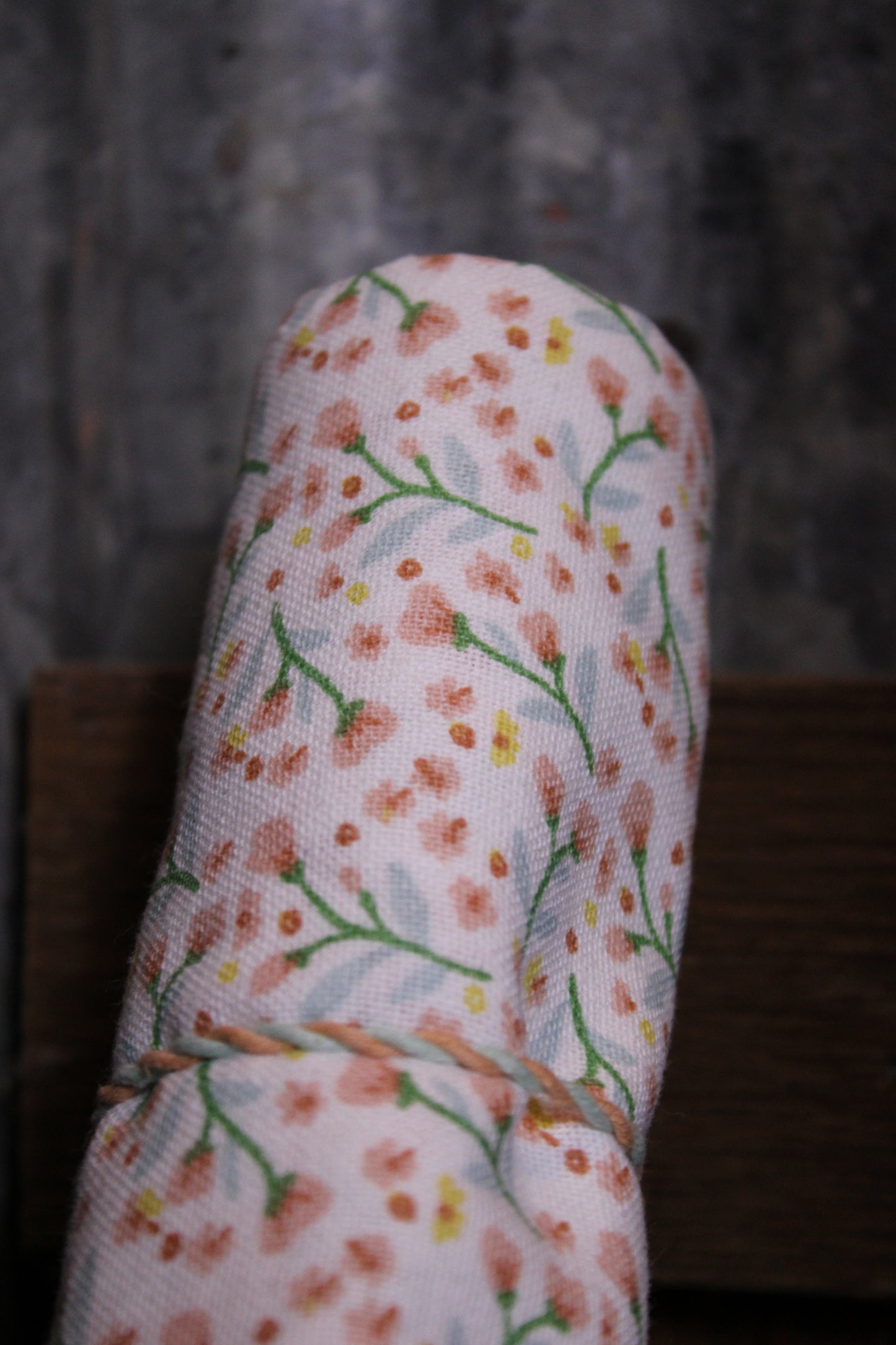 Hop Into Spring Floral Kitchen Towel