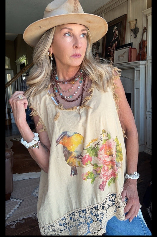 Flight Of Fancy Sleeveless Top