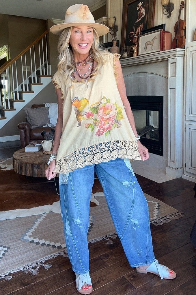 Flight Of Fancy Sleeveless Top