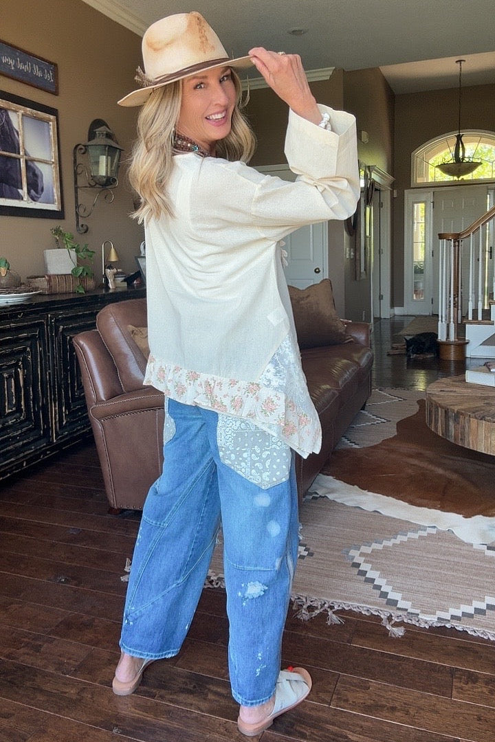 Vintage Petal Beige Top