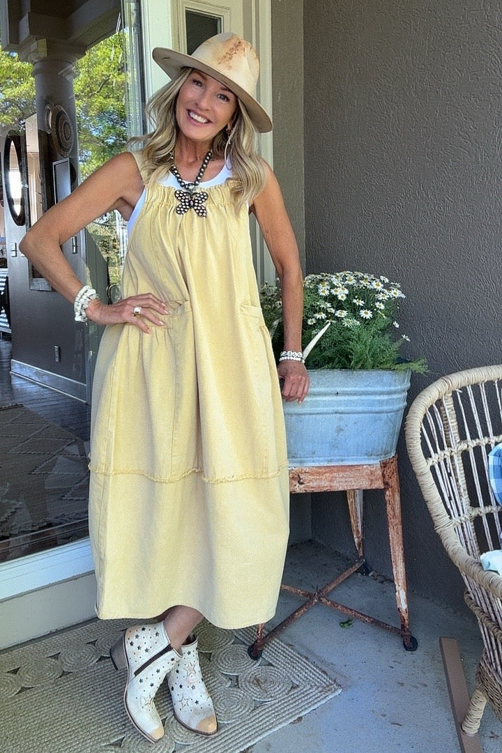 Lemon Drop Pocket Dress