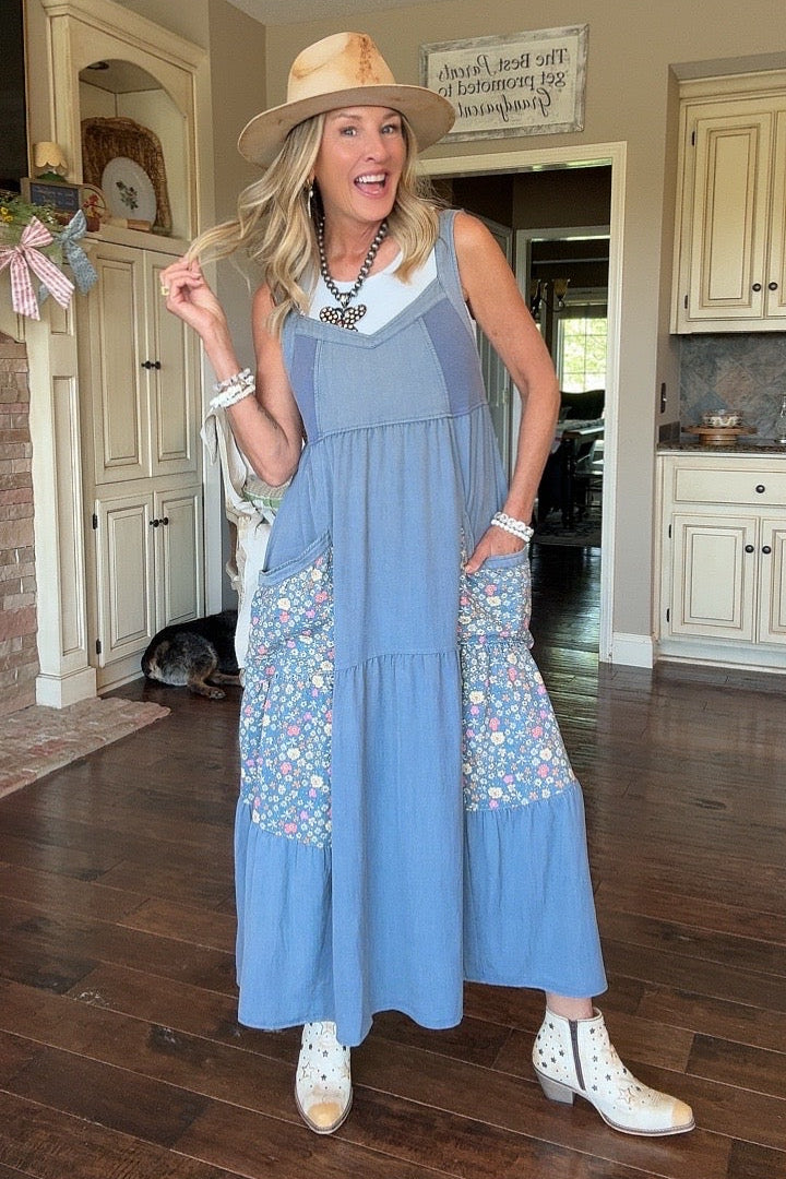 Bluebonnet Trail Overall Dress
